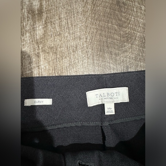 TALBOTS WOMENS GREY DRESS PANTS CURVY SIZE 14p - Picture 2 of 8